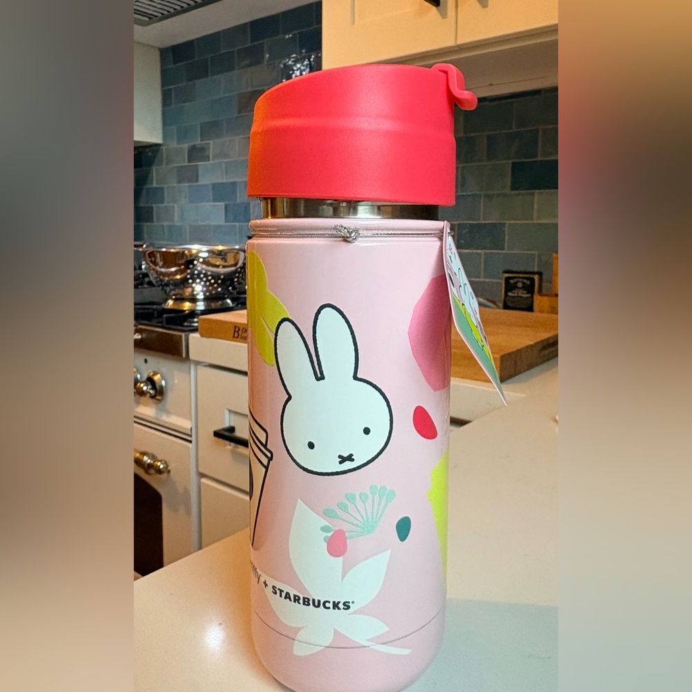 Starbucks Pink Miffy Floral Travel Tumbler